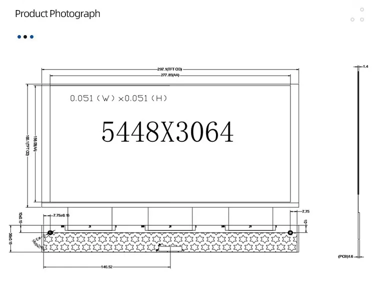 6k 5448x3064 12.8 inch Mono LCD Display
