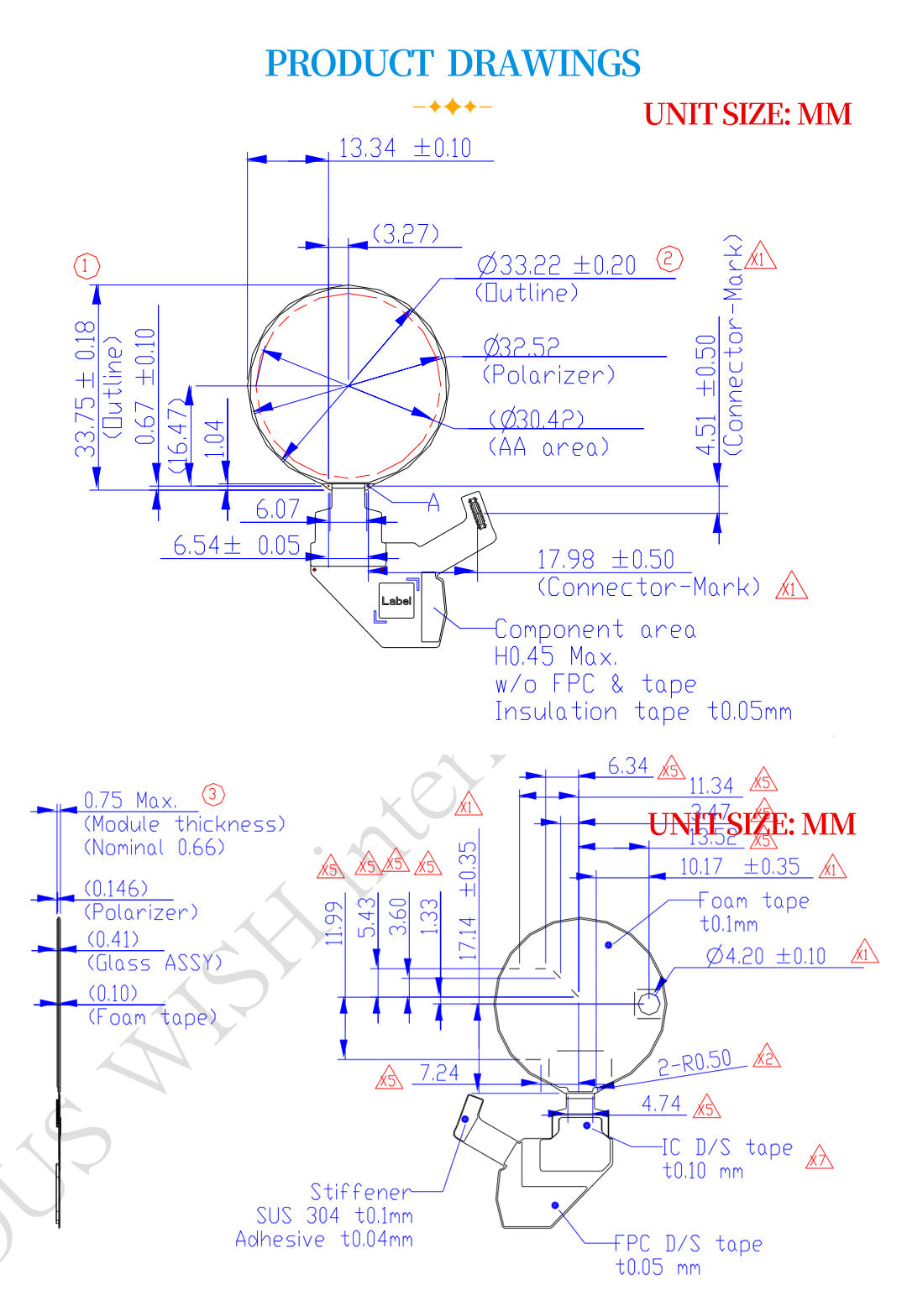 1.2 inch AMOLED Display 390x390 Circular LCD Modules for Smart Watch