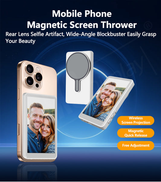 Magnetic Cell Phone Vlog Self Timer Monitor Screen Wireless Using Rear osCamera Monitor