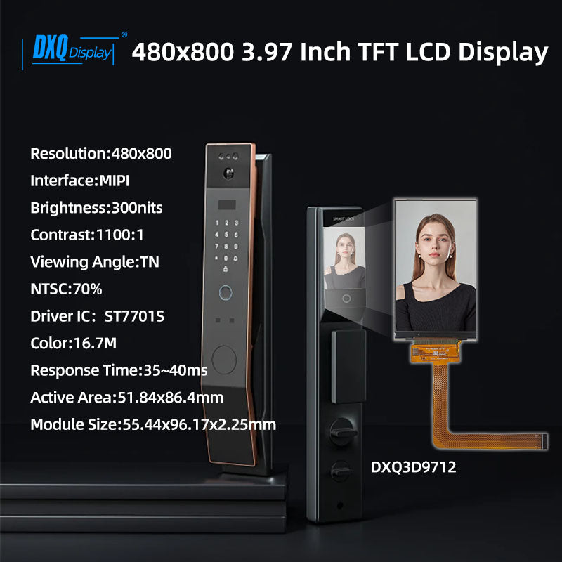 480x800 3.97 Inch TFT LCD Display for Smart Home