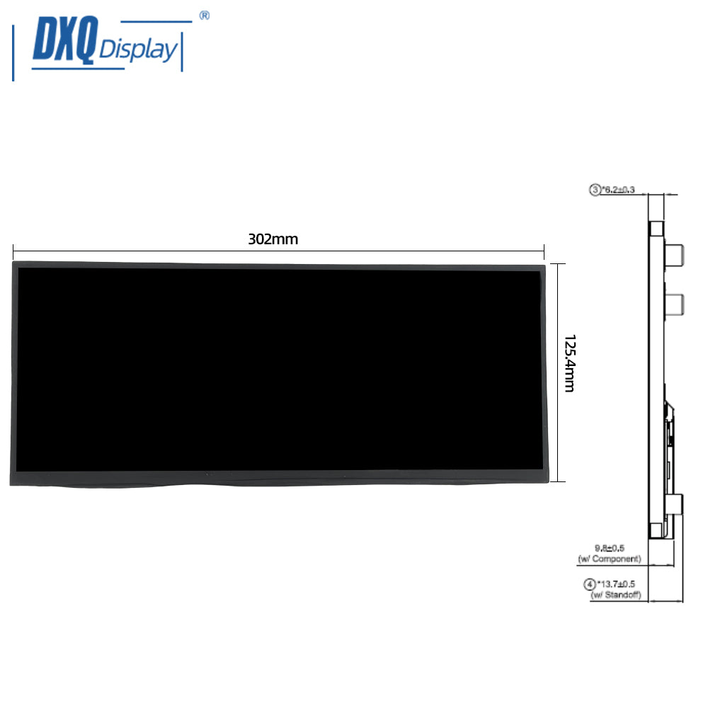 12.3 Inch 1920x720 TFT LCD Display for Car
