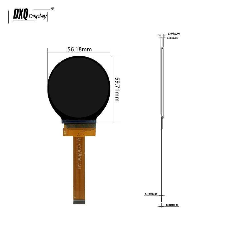 480x480 2.1 Inch Round TFT LCD Display for Smart Button