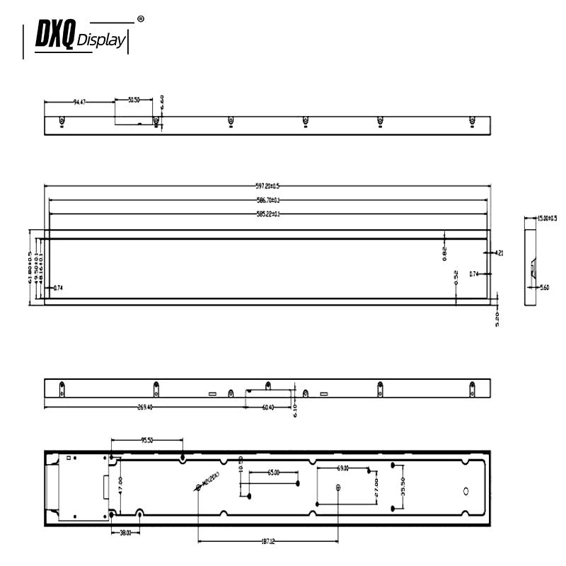23.1 Inch LCD Advertising Shelf Display Screen for Supermarket