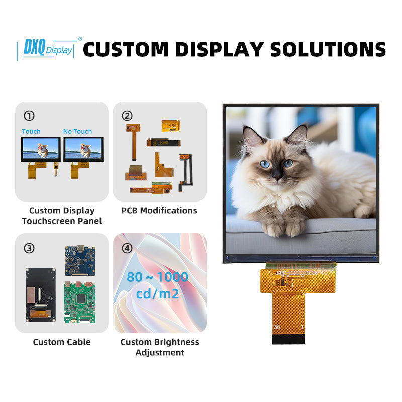 720x720 3.95 Inch Square TFT LCD Display for Smart Home