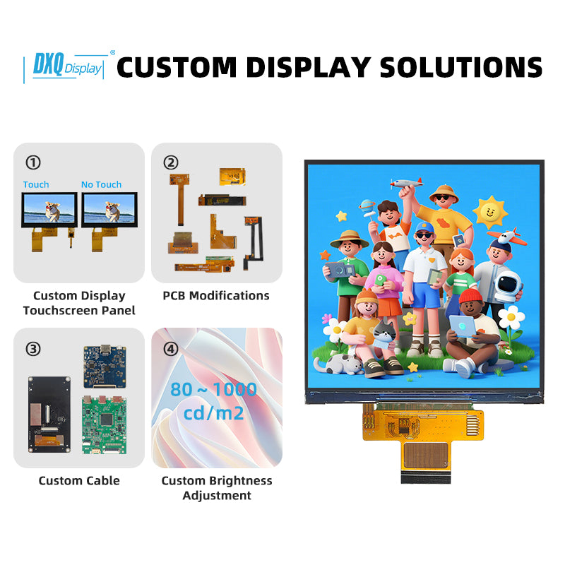 720x720 3.95 Inch Square TFT LCD Display for Smart Home