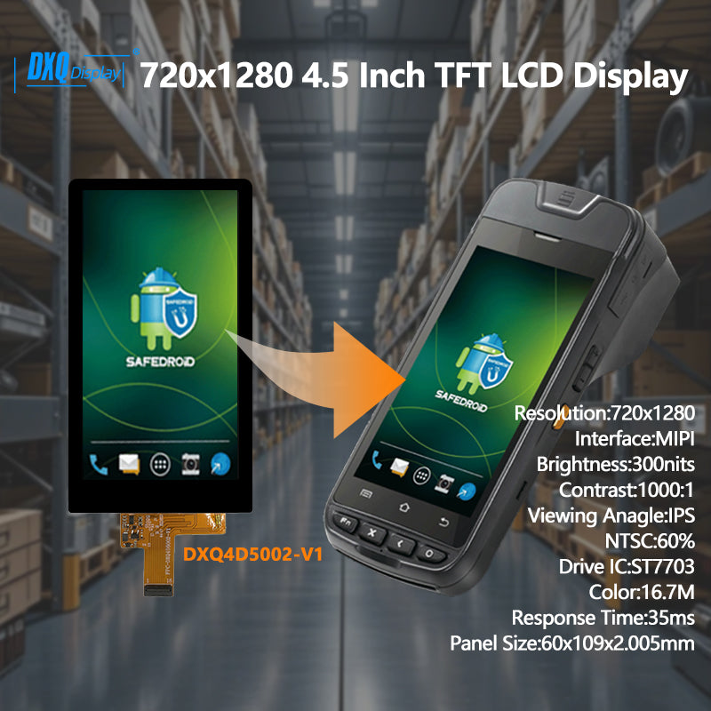 720x1280 4.5 Inch TFT LCD Display for Handheld Devices