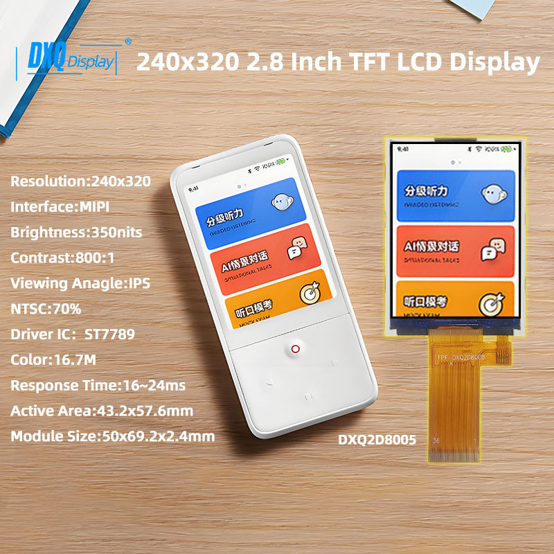 240x320 2.8 Inch TFT LCD Display for Hanheld Devices